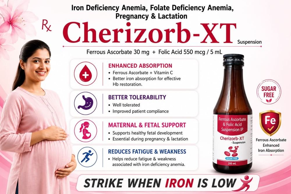 Cherizorb-XT Suspension — Ferrous Ascorbate and Folic Acid